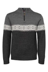 Norsk sweater af 100% fine merinould kamgarn - Anthracit