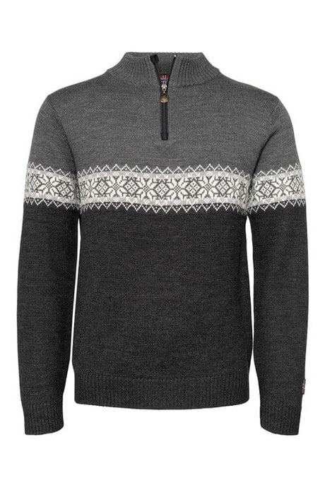 Norsk sweater af 100% fine merinould kamgarn - Anthracit