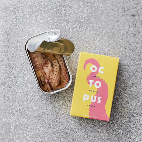 Grøndals Pulpo i hvidløgsolie