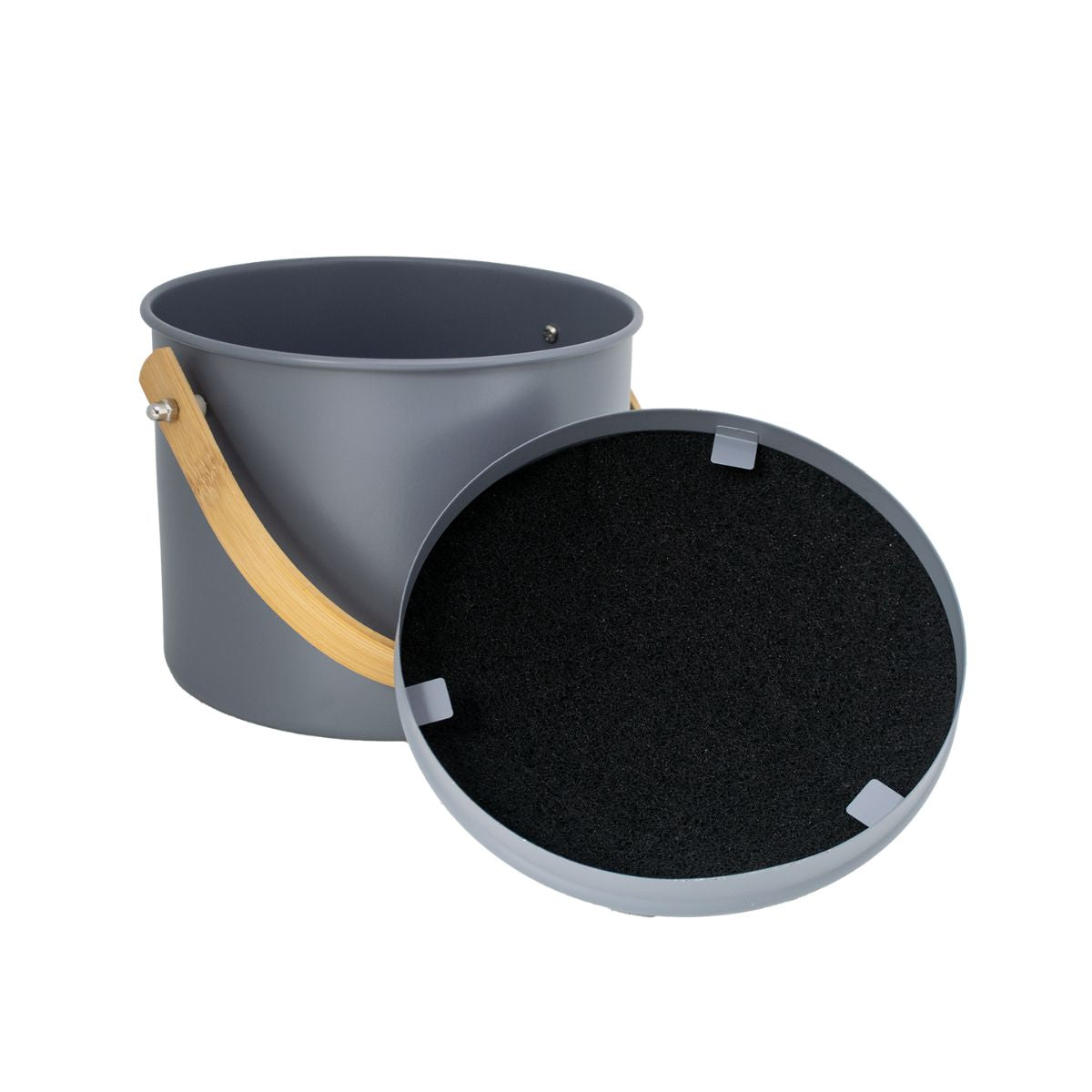 Kompostspand i rustfrit stål med lugtfilter 3,5 L – Ocean