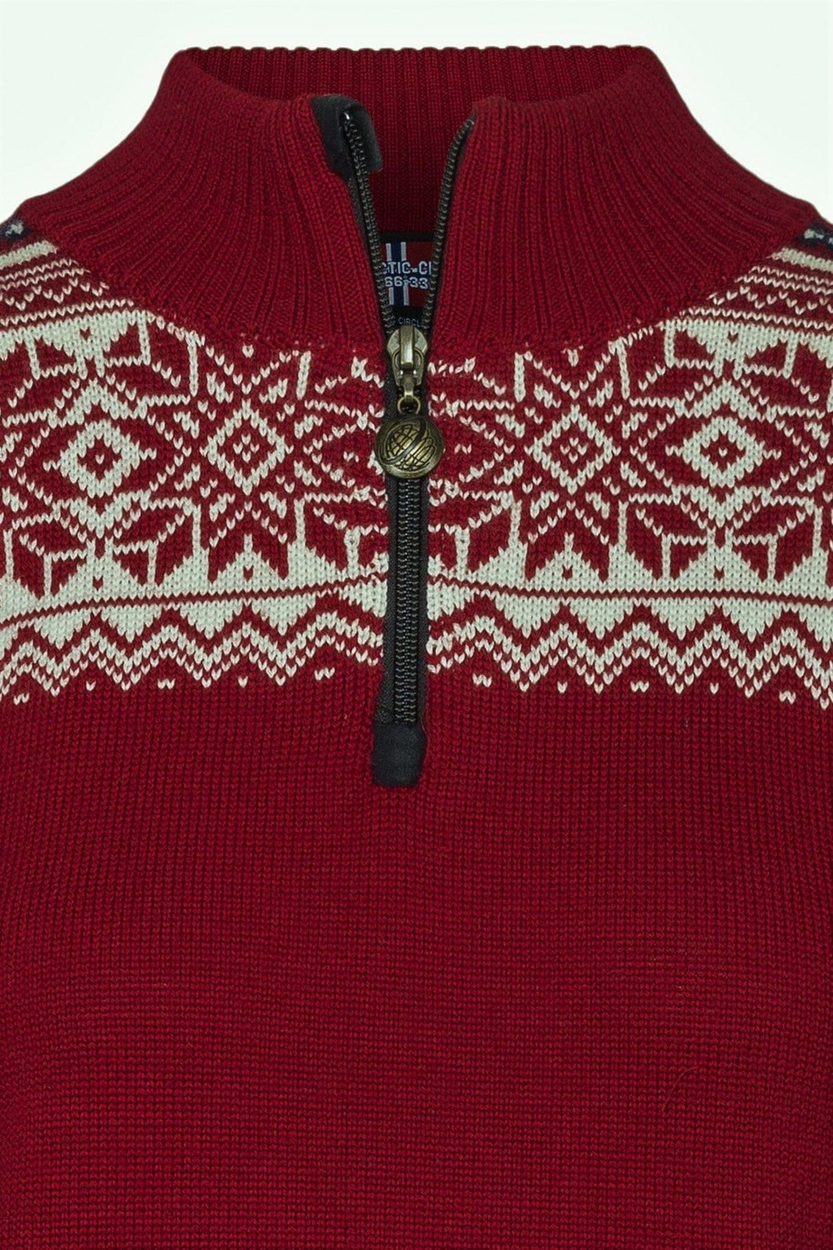 Norsk sweater 100% merinoulds kamgarn - Rød