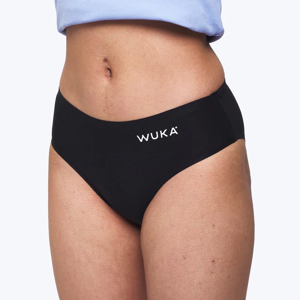 WUKA Menstruationstrusse Teen Stretch Seamless - Heavy flow - Sort