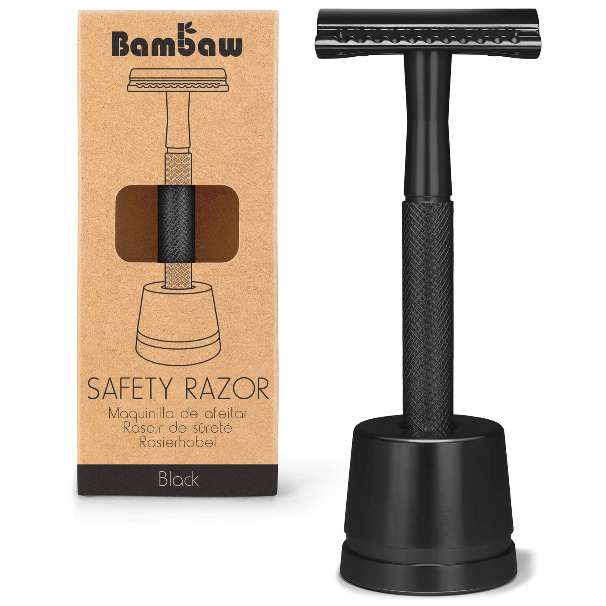 Bambaw Barberskraber Safety Razor Med Holder - Sort