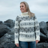 Islandsk rullekrave sweater af 100% uld - 6001-306R