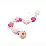 Selecta - Lucky star pink pacifier chain