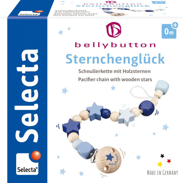 Selecta - Lucky star blue pacifier chain