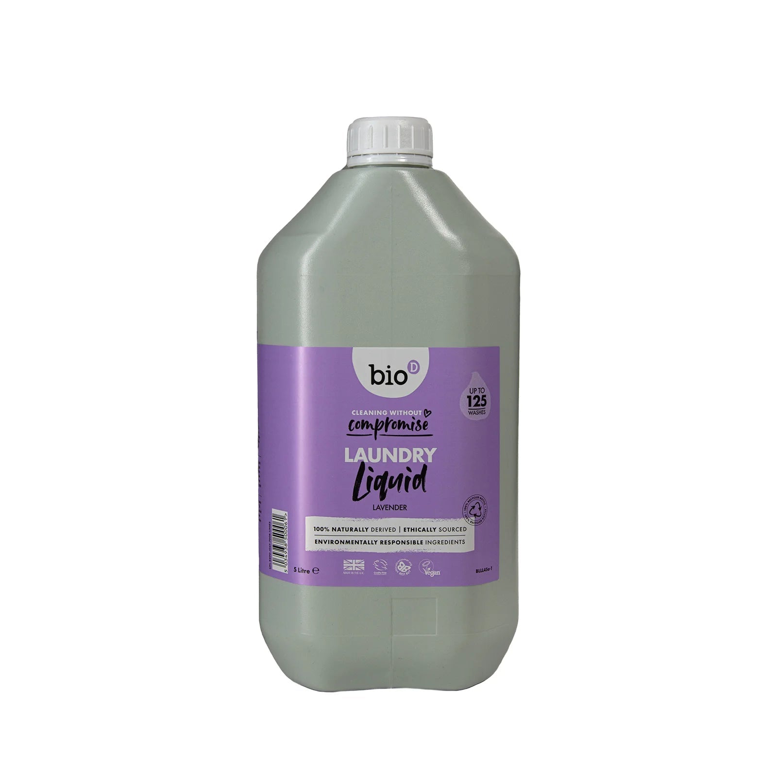 skildring uudgrundelig snak BIO-D miljøvenligt flydende vaskemiddel - med lavendelduft, 5 liter –  Suztain A/S