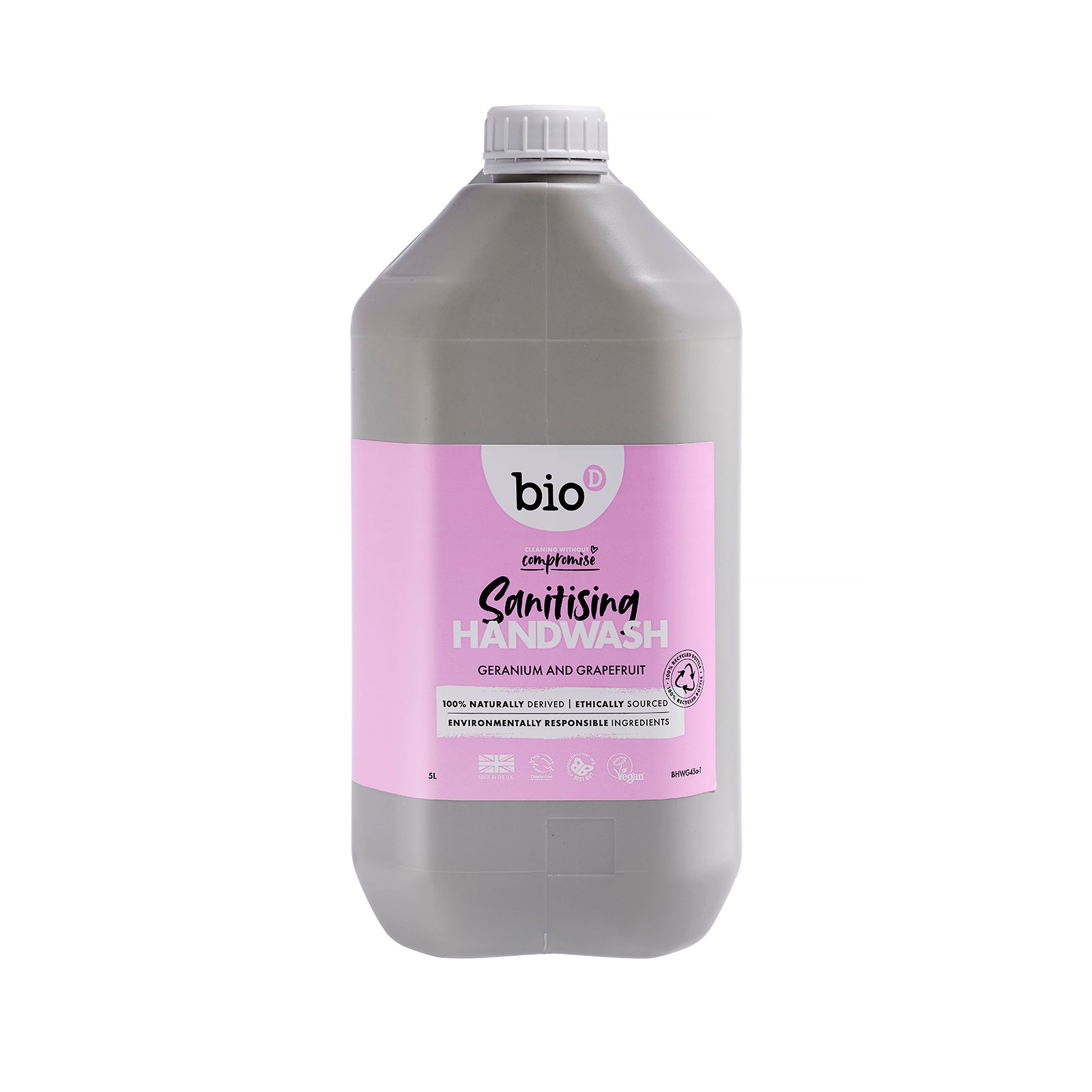 BIO-D Antibakteriel Håndsæbe 5 L - Geranium & Grapefrugt