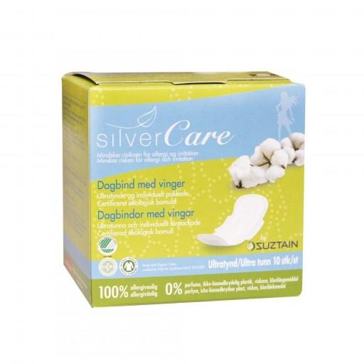 Silvercare by Suztain - Dagbind med vinger - 10 stk - Ultra Tynd Silvercare 