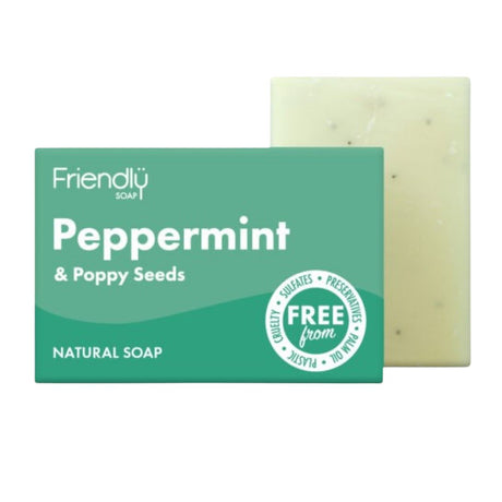 Friendly - Sæbebar med Pebermynte & Birkes - 95 gram Friendly Soap 