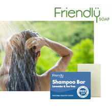 Indlæs billede til gallerivisning Friendly - Shampoobar med Lavendel og Tea Tree- 95 gram Friendly Soap 
