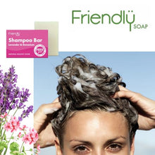 Load image into Gallery viewer, Friendly - Shampoobar med Lavendel &amp; Geranium - 95 gram Friendly Soap 
