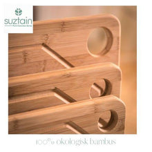 Load image into Gallery viewer, Suztain - 3 stk skærebræt inkl. holder - Økologisk bambus Suztain 
