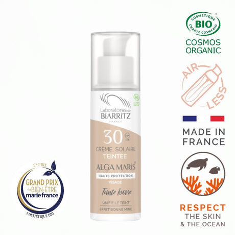 Alga Maris - Farvet Dagcreme med SPF30 - Ivory - 50ml - Økologisk Laboratoires de Biarritz 