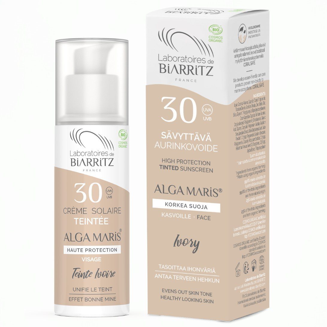 Alga Maris - Farvet Dagcreme med SPF30 - Ivory - 50ml - Økologisk Laboratoires de Biarritz 