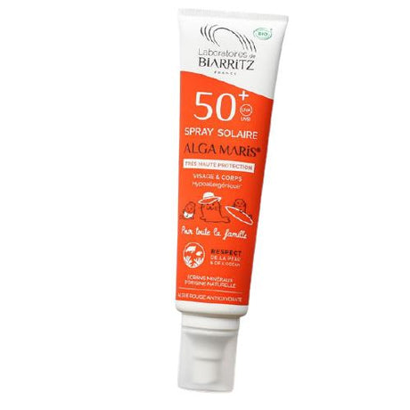 Alga Maris - Solcreme Spray Familiestørrelse - SPF50+ - 150ml - Økologisk Laboratoires de Biarritz 