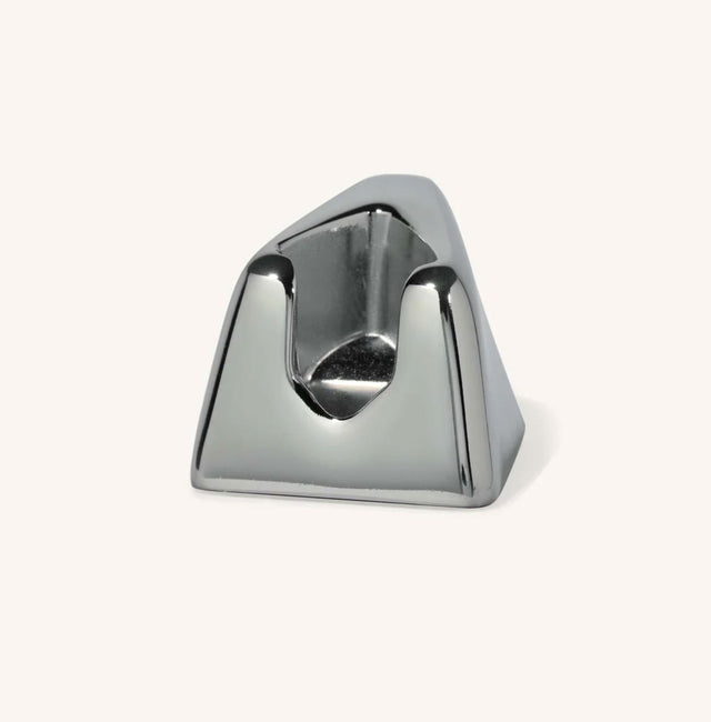 Leaf Shave Stand - Holder - Chrome