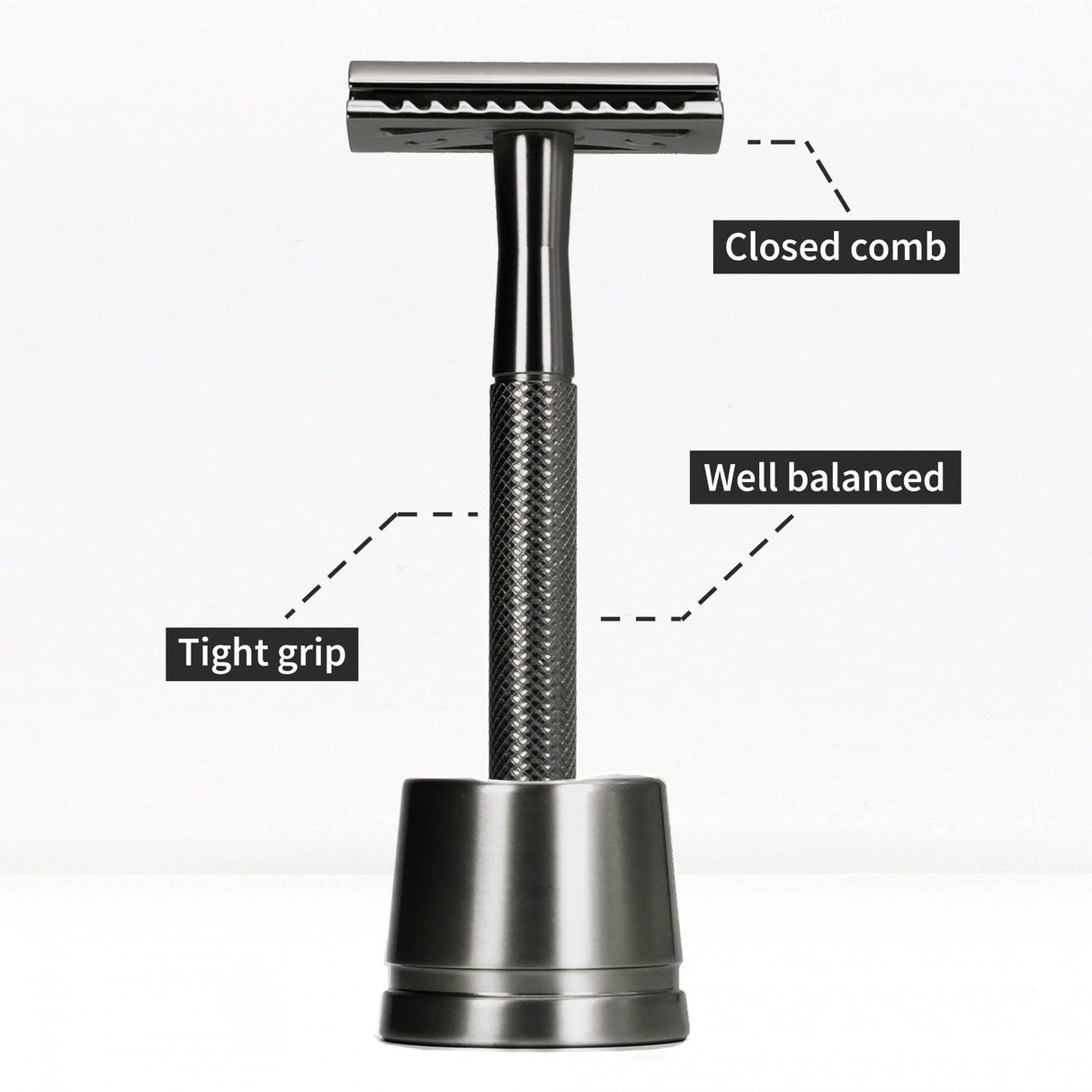 Bambaw Barberskraber Safety Razor Med Holder - Sort