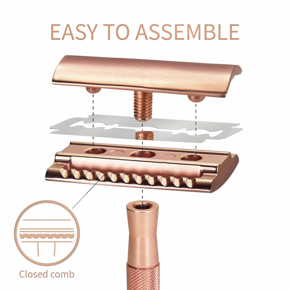 Bambaw Safety Razor Med Holder - Rose Gold