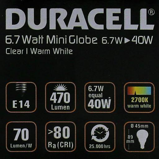 Duracell LED Krone pære E14 470Lm Duracell 