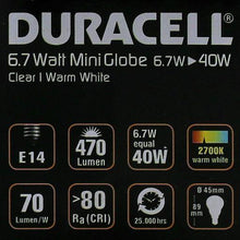 Load image into Gallery viewer, Duracell LED Krone pære E14 470Lm Duracell 
