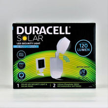 Load image into Gallery viewer, Duracell – LED Sikkerhedslys solcelle spot med bevægelsessensor – 120 Lumen Duracell 
