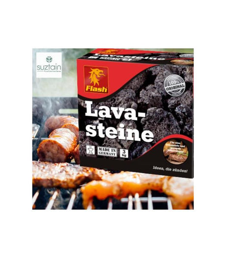 Flash Lava Sten til Gasgrill, spar på folie og gas, 3 kg Flash 