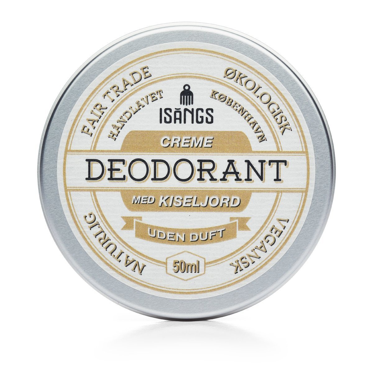 Isangs Creme Deodorant med Kiseljord - Uden Duft Isangs 