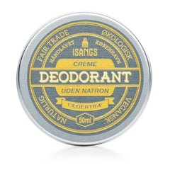 Isangs Creme Deodorant uden Natron - Cedertræ 50 ml Suztain A/S