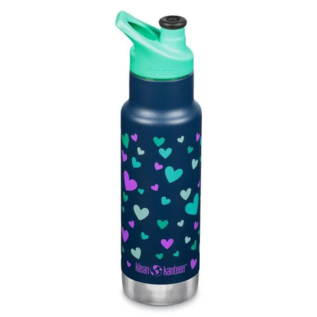 Klean Kanteen Termo Drikkedunk I Rustfrit Stål Til Børn 355 ML - Navy Hearts