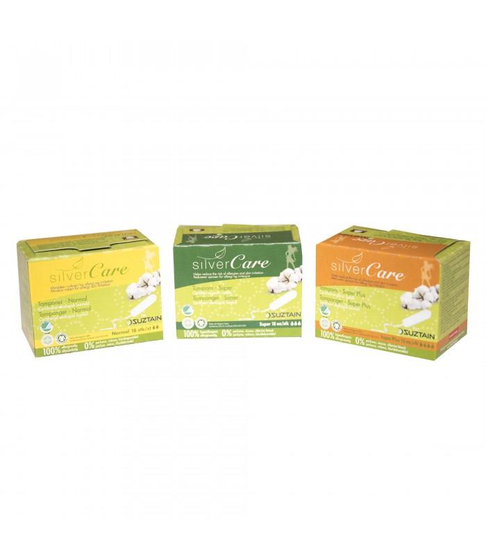 Silvercare by Suztain - Tampon ud. hylster - 15 stk - Super Plus Silvercare 