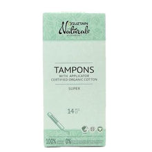 Load image into Gallery viewer, Suztain Naturals - økologisk Bomuld Tampon med hylster - 14 stk - Super Suztain 
